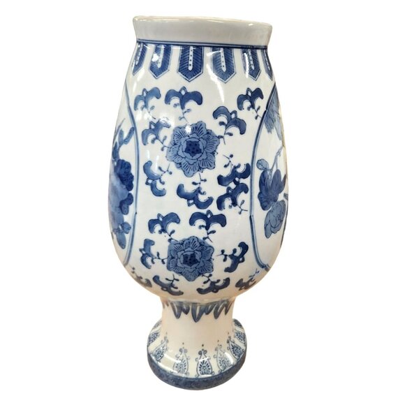 Asian Decor Chinoiserie Tall Floor Vase and Oriental Pheasant Motifs - Picture 5 of 11